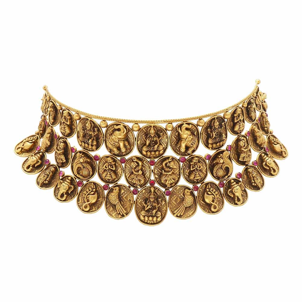 Gold Triple Cross diamond & 14kt gold necklace | Jacquie Aiche | MATCHES UK