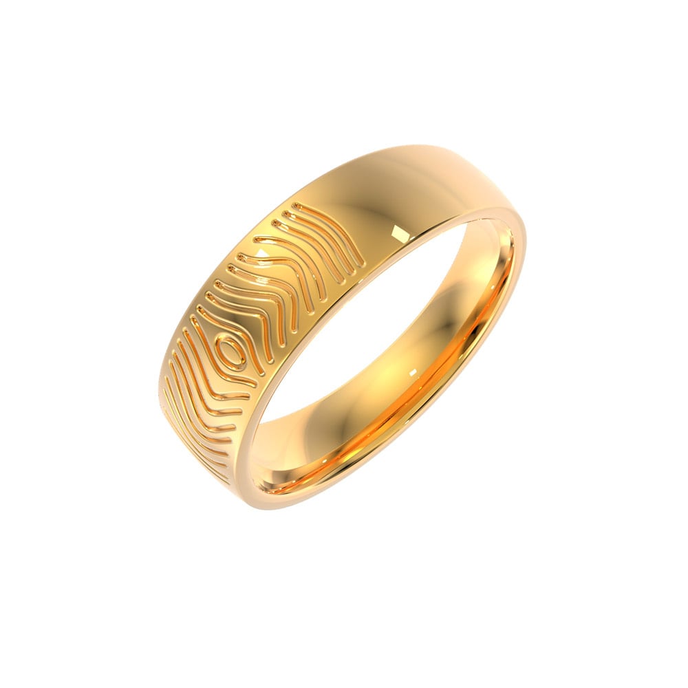 Organic Gold Wedding Ring with Diamonds – Hozoni Designs