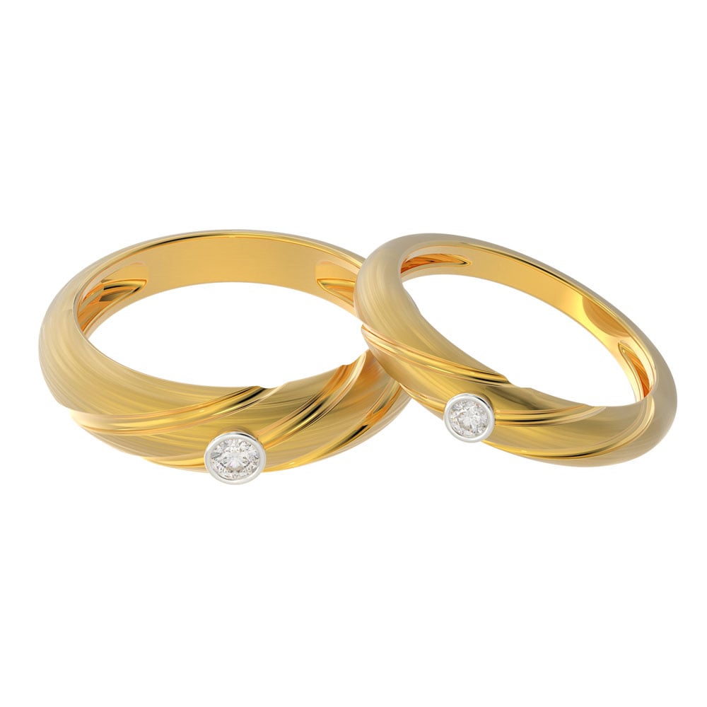 Buy 18K Diamond Couple Rings 148G9568-148G9581 Online from Vaibhav ...