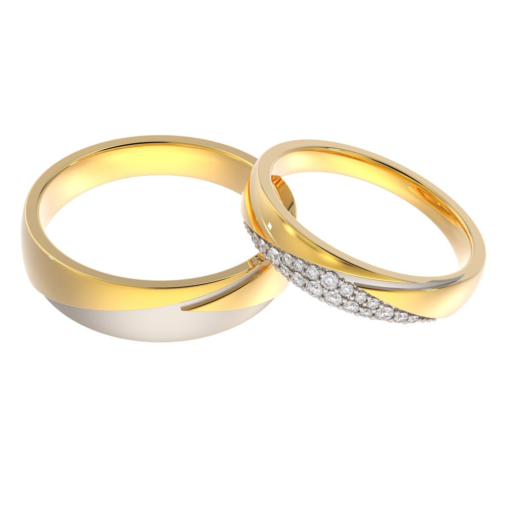 JewelEMarket Gold Plated Solitaire Couple Ring Set With Crystal Stone Pack  of 15 at best price in Mumbai