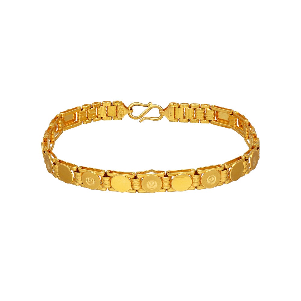 22kt plain gold gents high polish bracelet 65vh5190 65vh5190