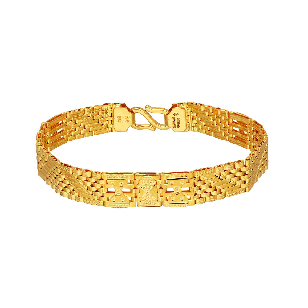 14 Karat Yellow Gold Hollow Bracelet 7.25 Inches Long And 7.5Mm Wide W –  Noe's Jewelry