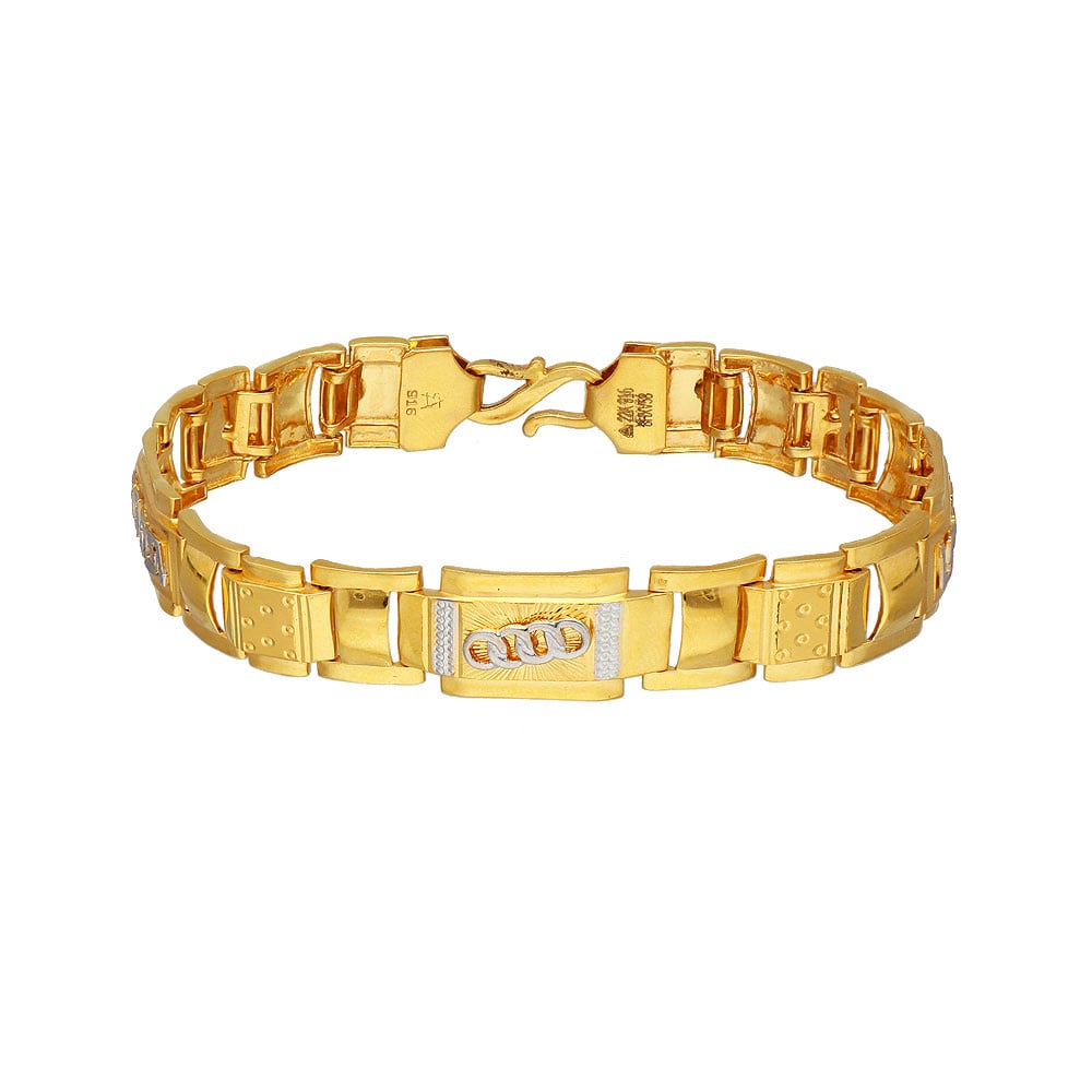 22k Solid Gold Exquisite Men Diamond Cut Bracelet b7065 | Royal Dubai  Jewellers