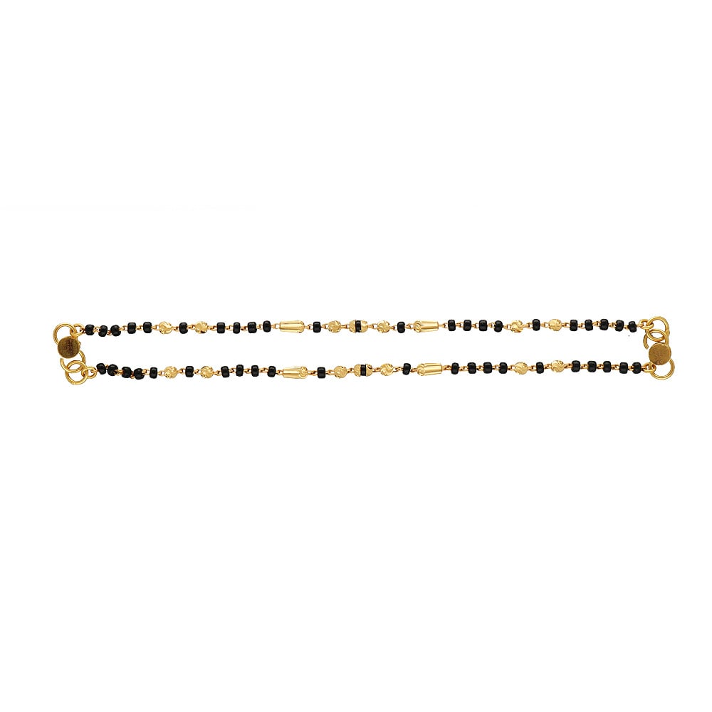 Custom Name Bracelet- Original Black Beads (White font)