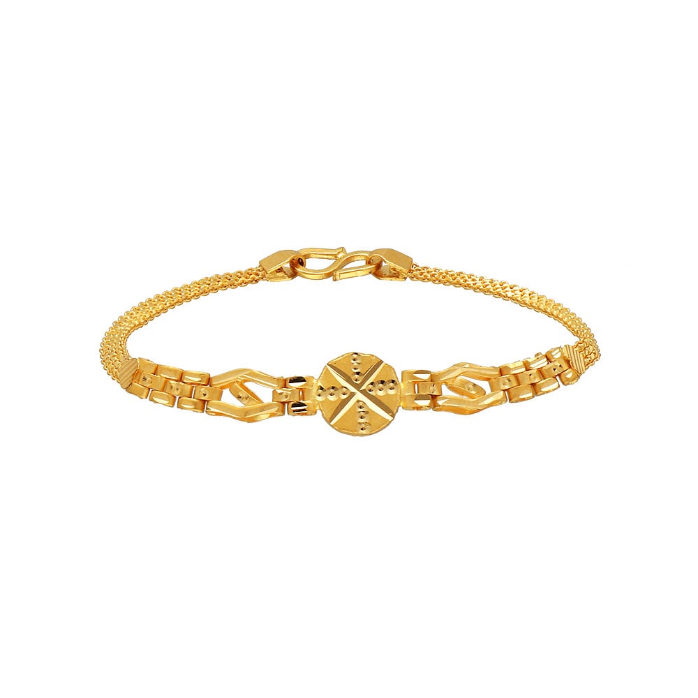 outlet discounts 22k Gold Bracelet For men boy , Yellow Gold Bracelet,  unique stylish design, Indian gold bracelet jewelry for gift |  www.kulmak.com