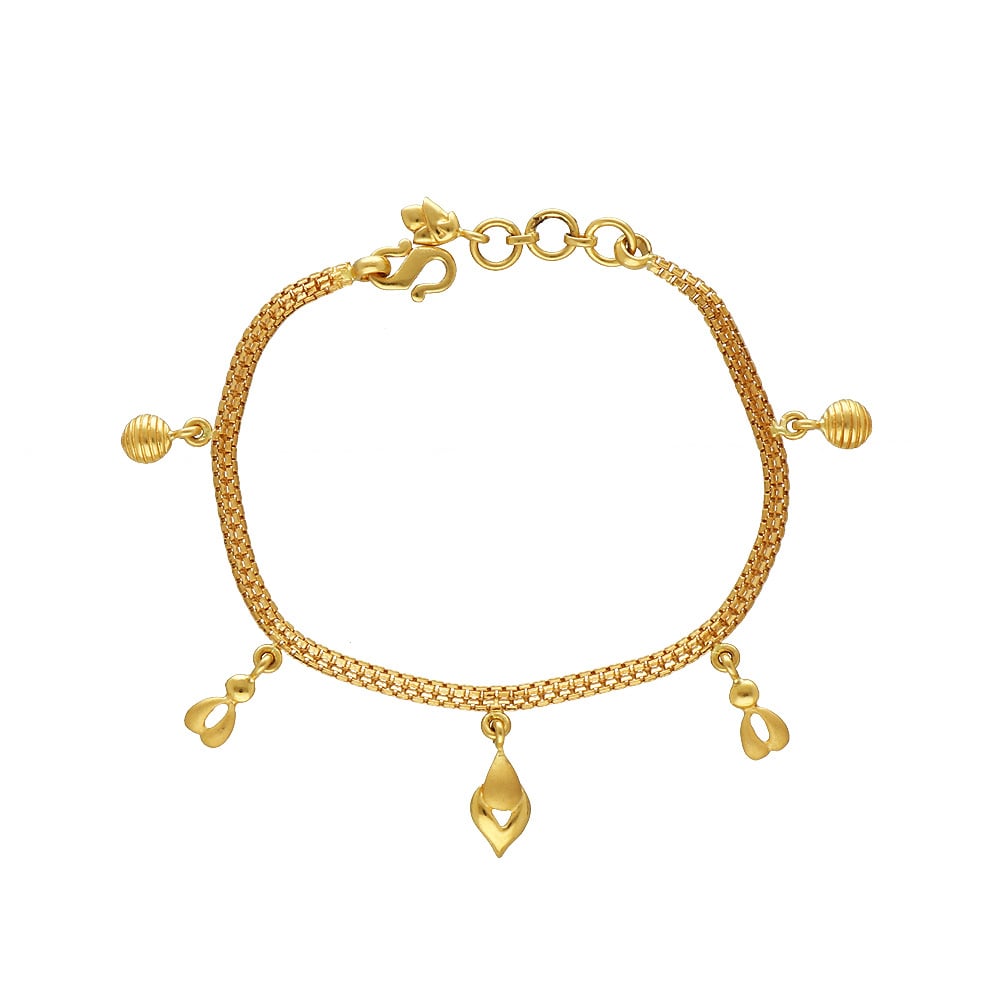 Pink Baby Bracelet, Gold Plated Bangles For 2-10 Years Old Girls