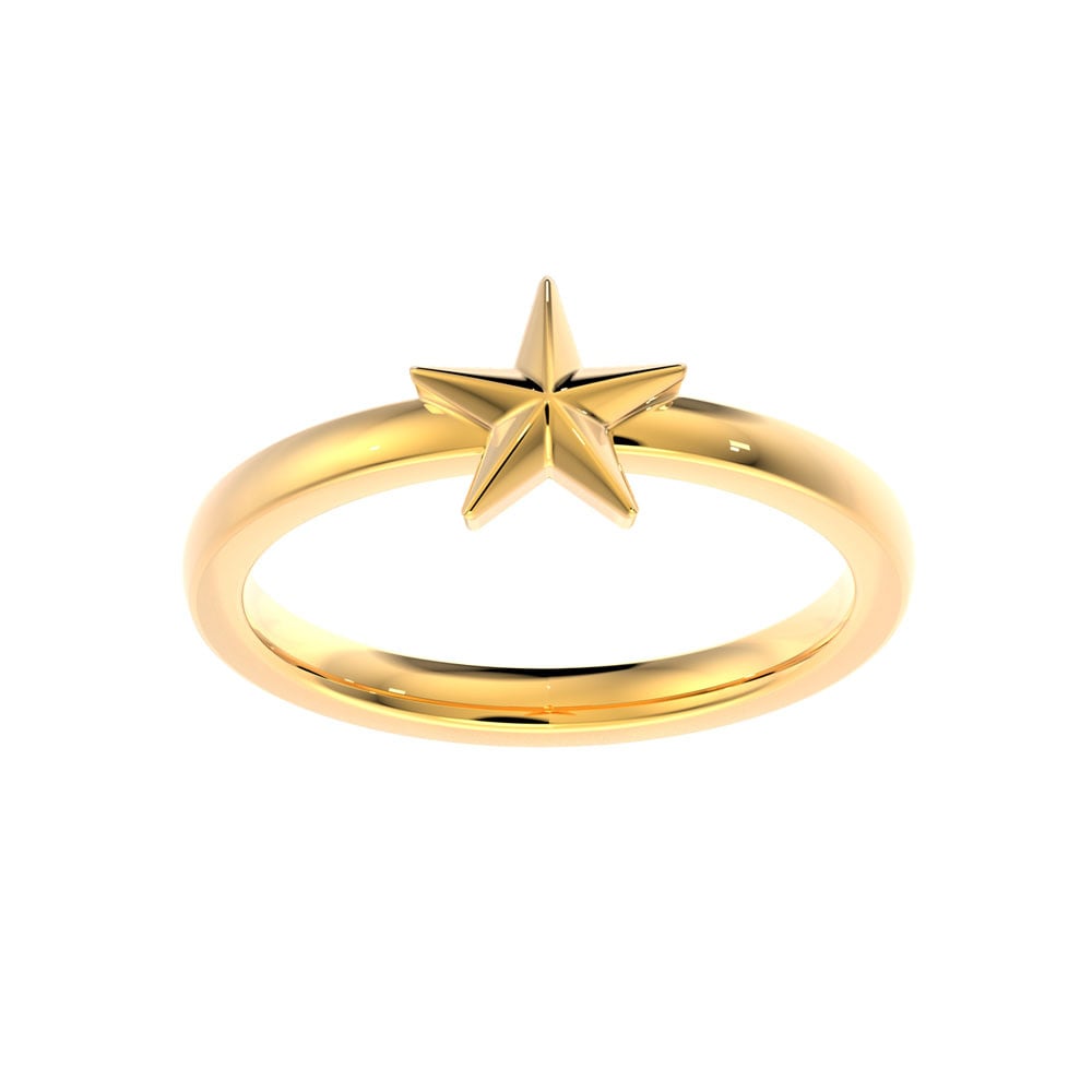 18k gold fancy star baby ring 492a756 492a756