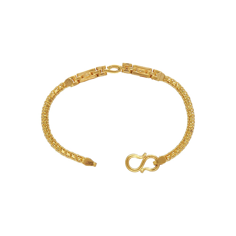 22kt plain gold mumbai baby bracelet 67va9798 67va9798