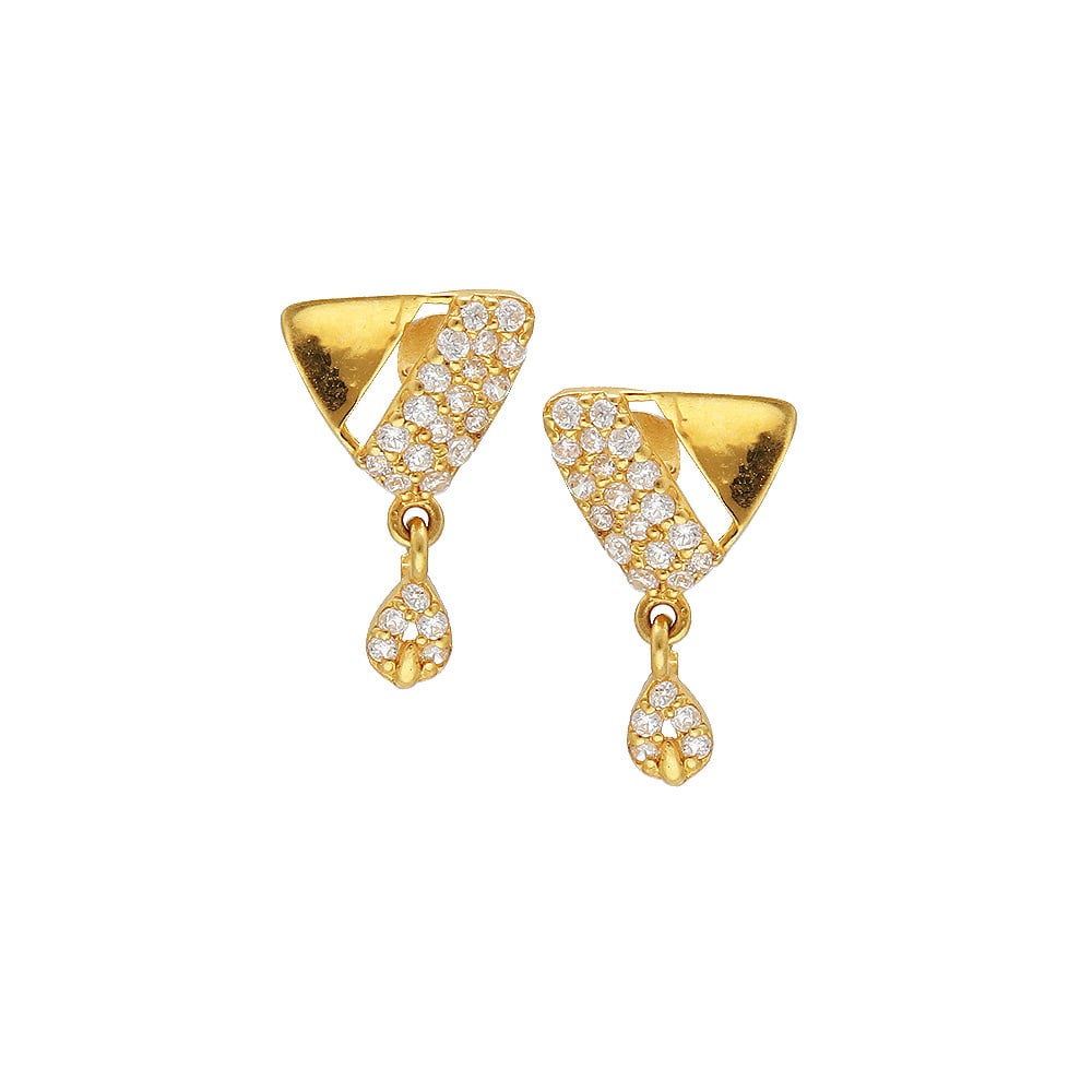 1gram gold combo ring earring with round stud for girl and baby