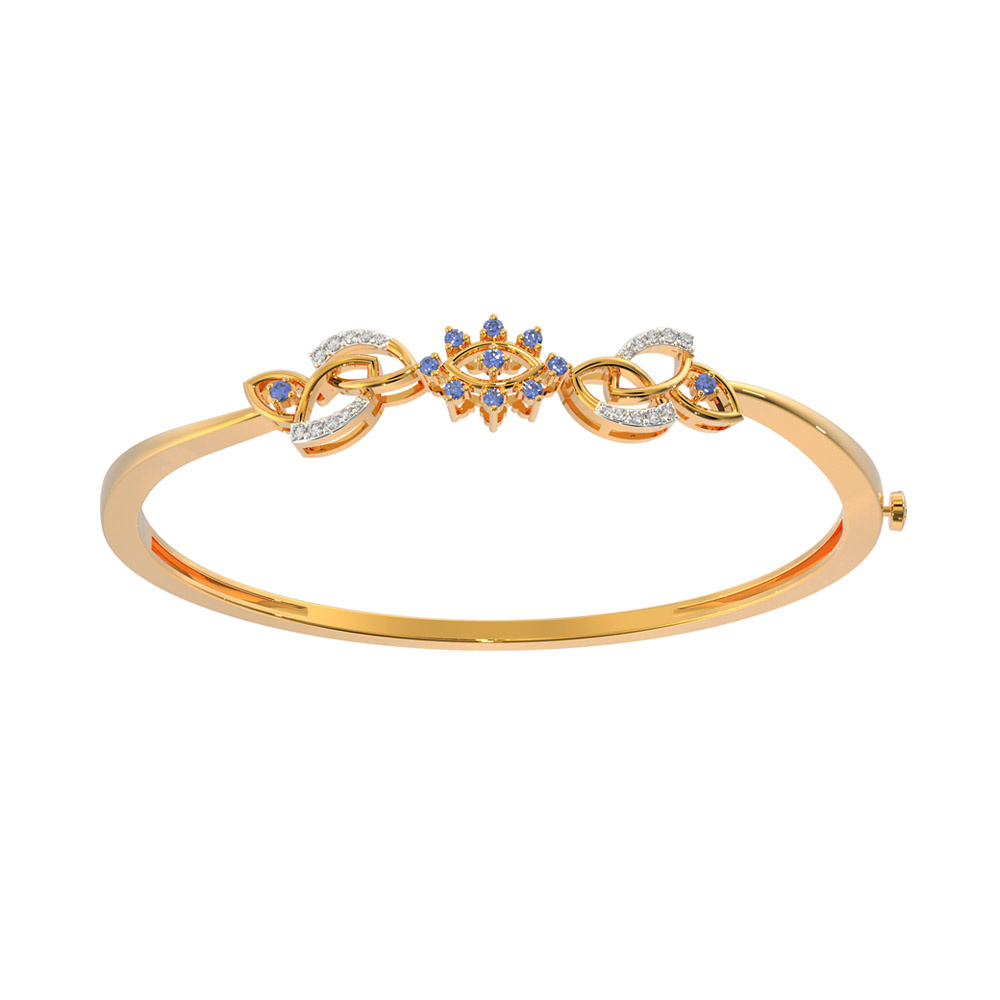 Unique Diamond Tennis Bracelet for Women Tricolor 14K White/Yellow/Rose  Gold 000986