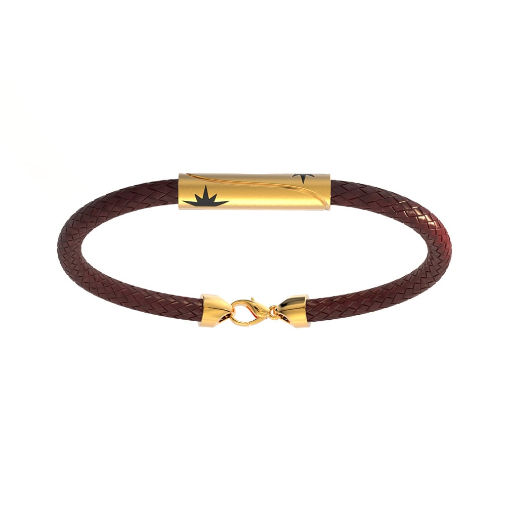 Nexus ID Leather Bracelet, Gold Vermeil, Polished | Women's Bracelets |  Miansai