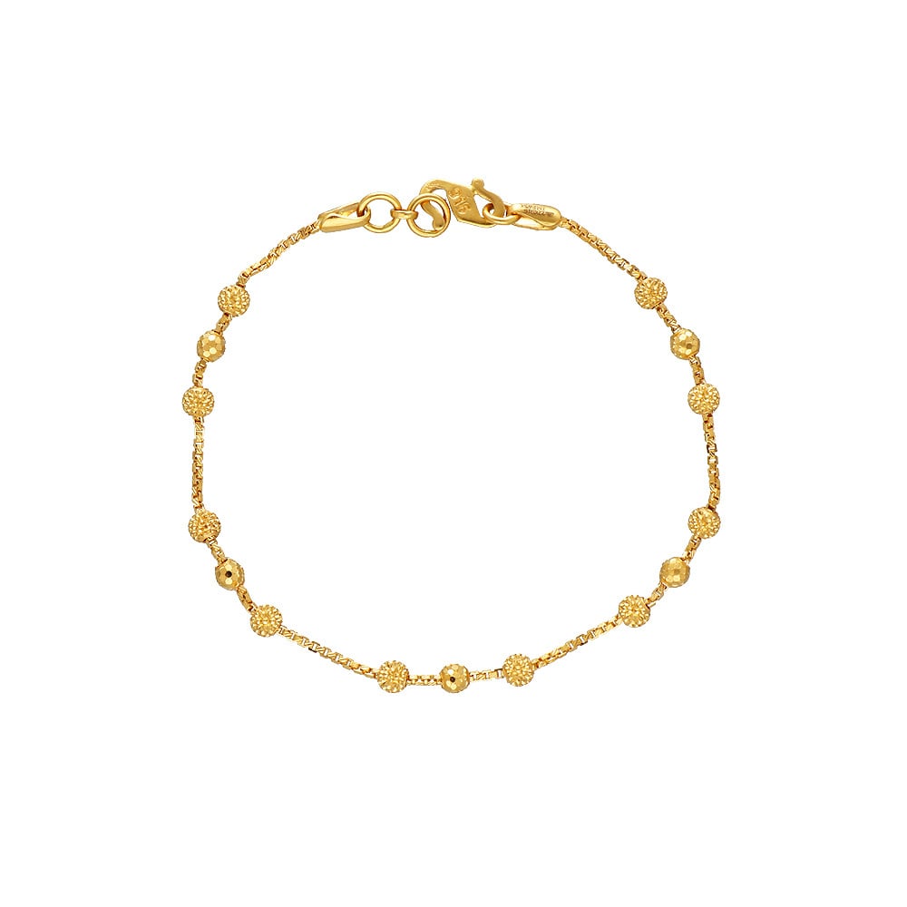 22k Plain Gold Bracelet JGS-2302-00210 – Jewelegance