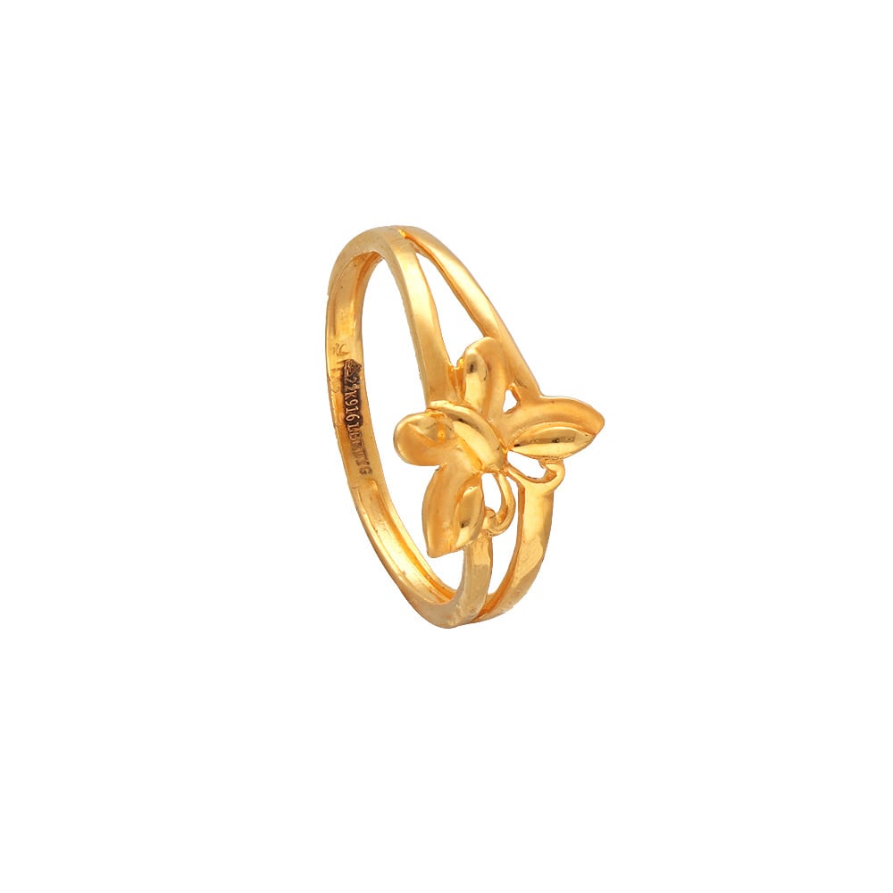 2022 New Vintage Insect Design Jewelry Stainless Steel 18K Gold Plated  Adjustable Butterfly Rings For Women Resizable Ring