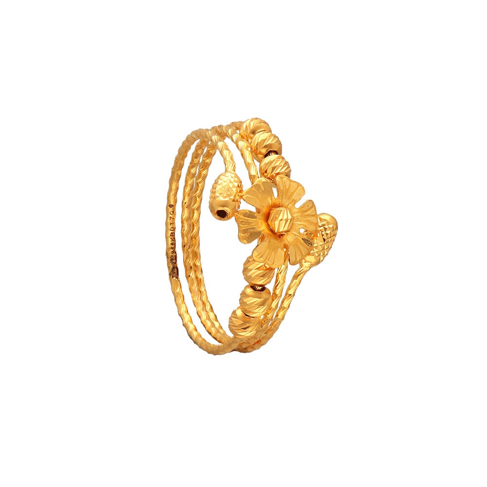 Showroom of 916 gold fancy flower design ladies ring | Jewelxy - 170393