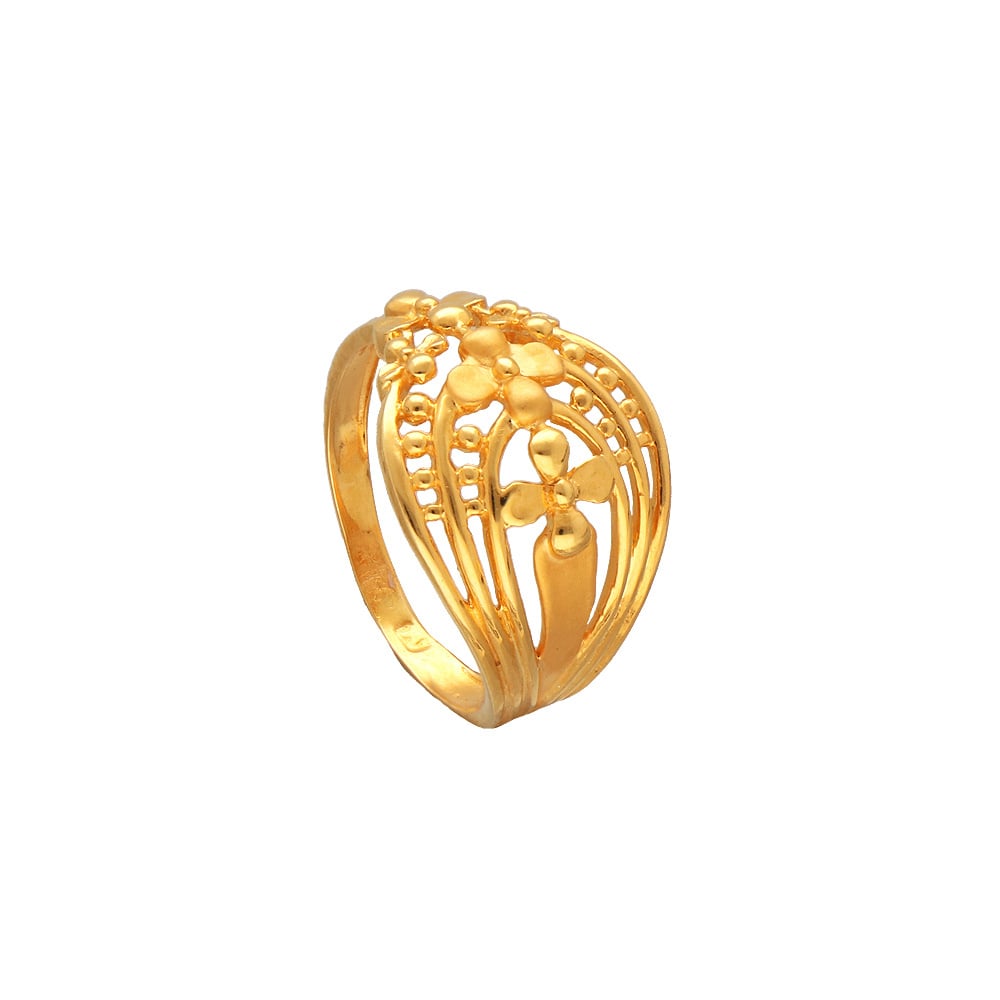 Dimos 18k Gold Double Rosette Ring For Sale at 1stDibs | ring ka design, gold  ki ring ke design, dimos 18k gold rosettes dangle neoclassical earring