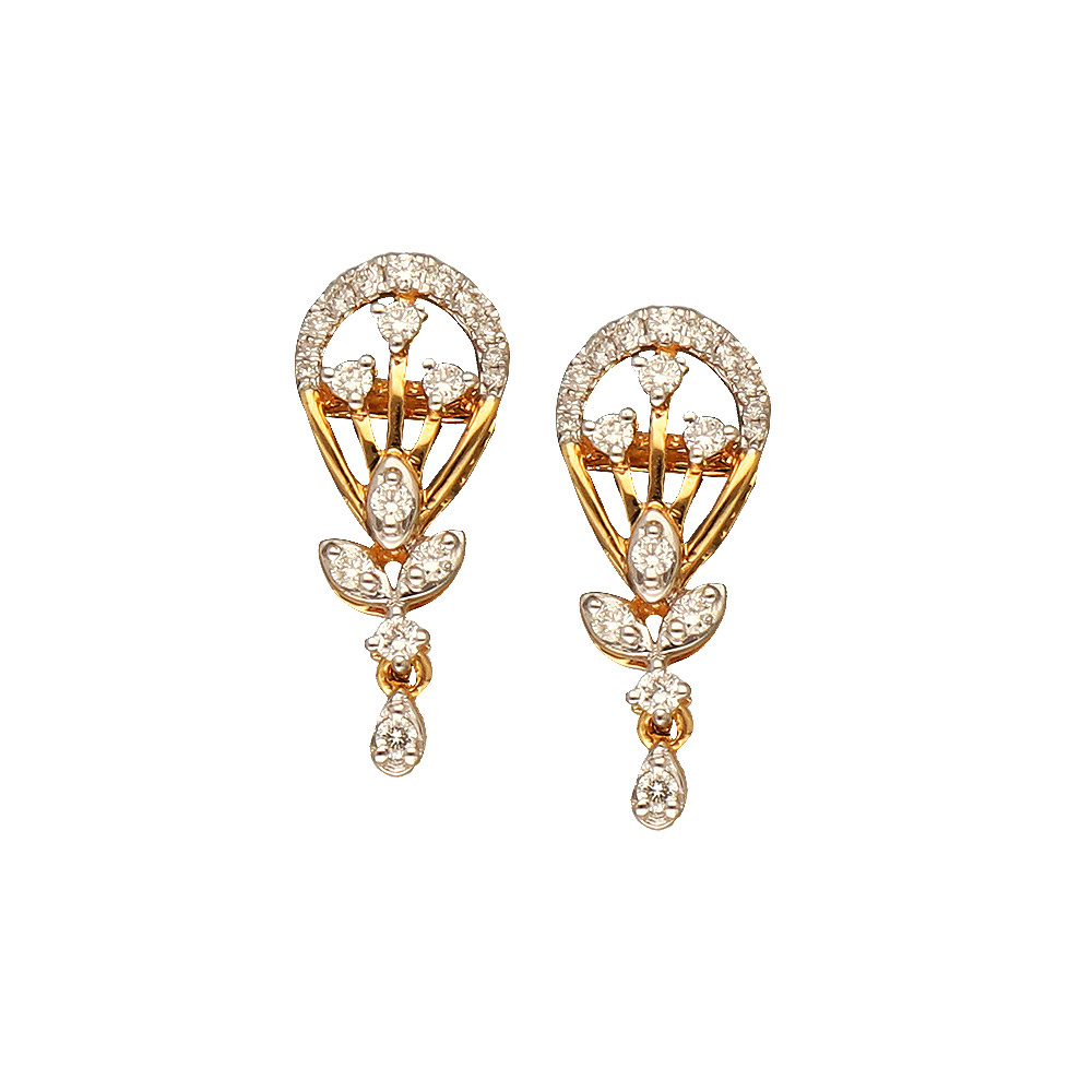 Edelweiss Miracle Plate Diamond Earrings Online Jewellery Shopping India |  Yellow Gold 14K | Candere by Kalyan Jewellers