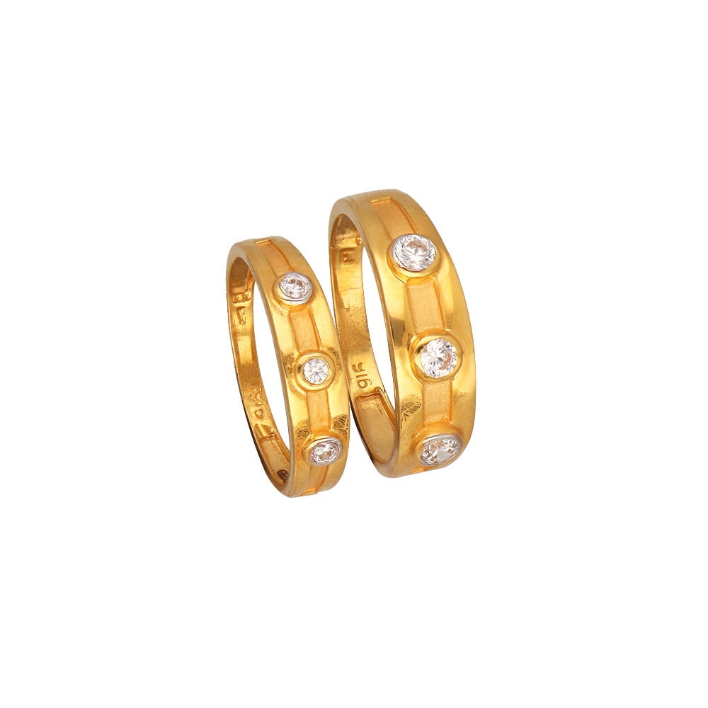 Buy AJS Gold Ring Resizable Fine Jewelry Loop Couple Rings Hands Hug Shaped  For Women Online at Best Prices in India - JioMart.