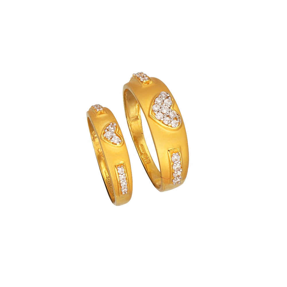 Round Ring 18k Gold Couple Band, Weight: 8.45 Gm at Rs 54108/pair in Jaipur  | ID: 23104265173