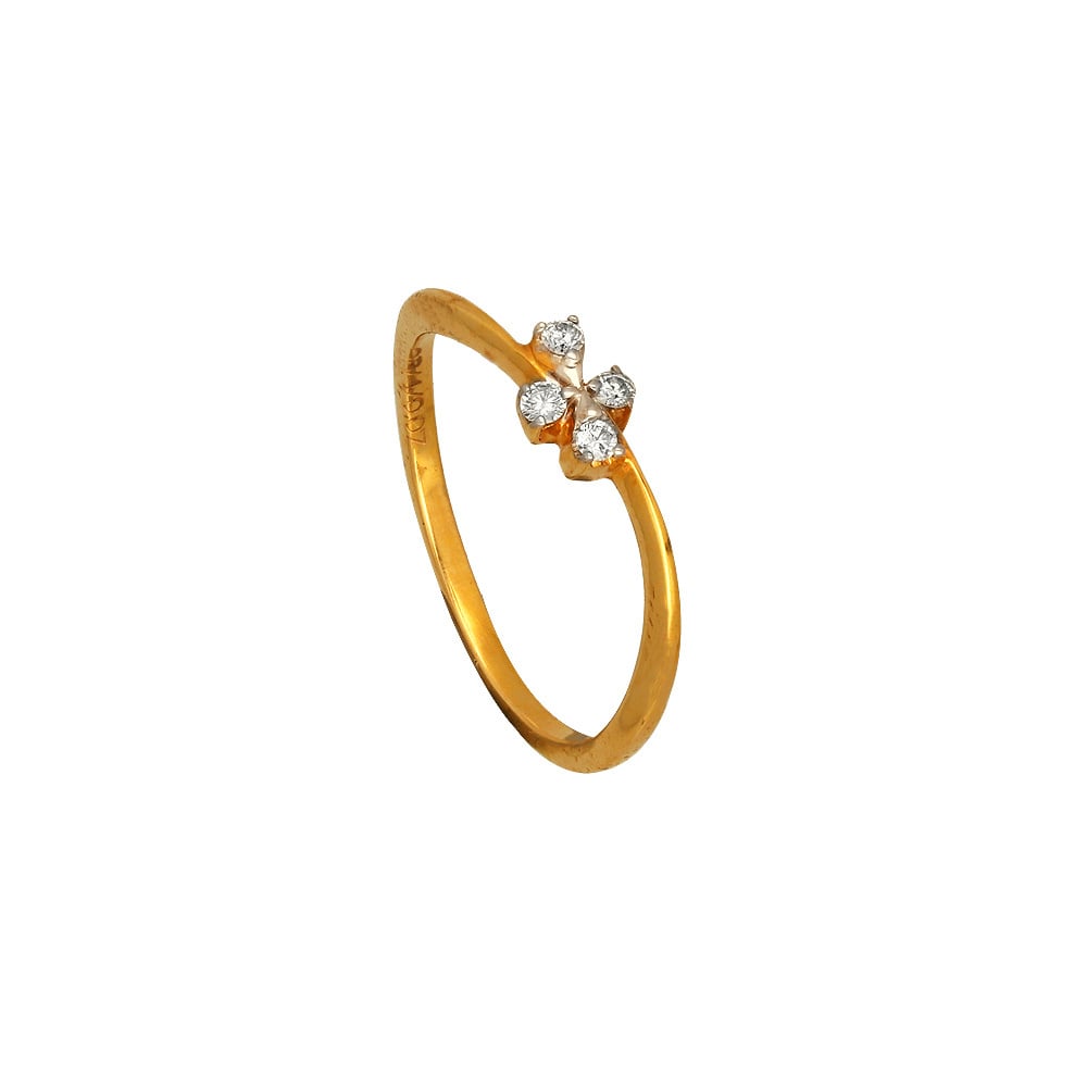 Twin Spark Gold Ring - ₹20,310 Pearlkraft Wedding Band Collection