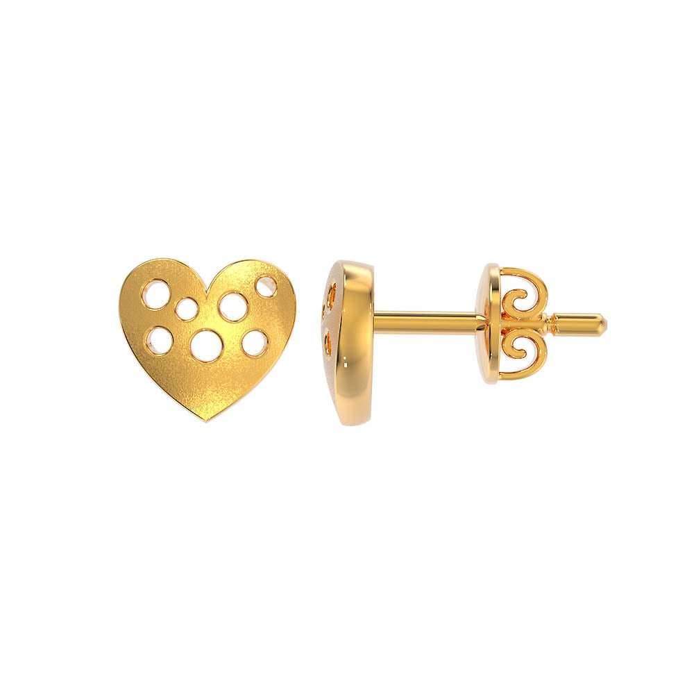 Mia by Tanishq14 Karat Yellow Gold Adorable Dainty Mamma Mia Stud Earrings  for Kids : Amazon.in: Fashion