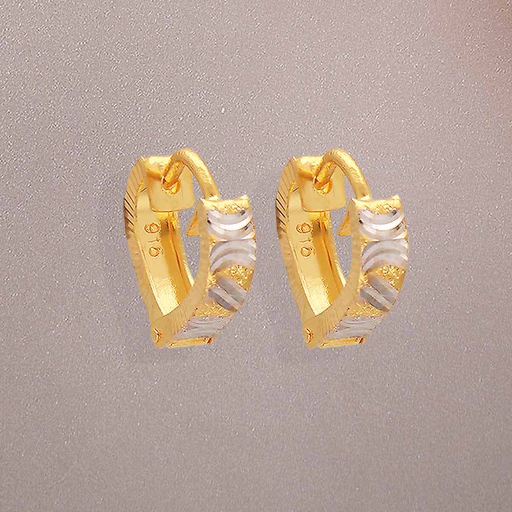 Buy Yellow Gold & White Earrings for Women by Melorra Online | Ajio.com