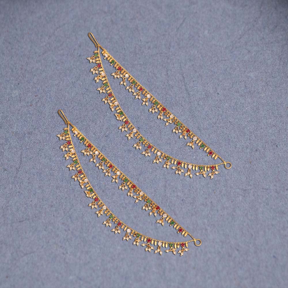 Share more than 121 earring side chain gold super hot