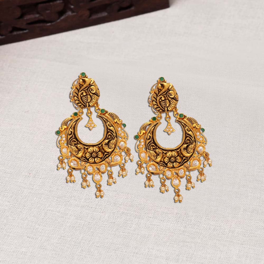 Gorgeous Big Size Chandbali Earrings Designs Gold Plated Best Quality  ER25099