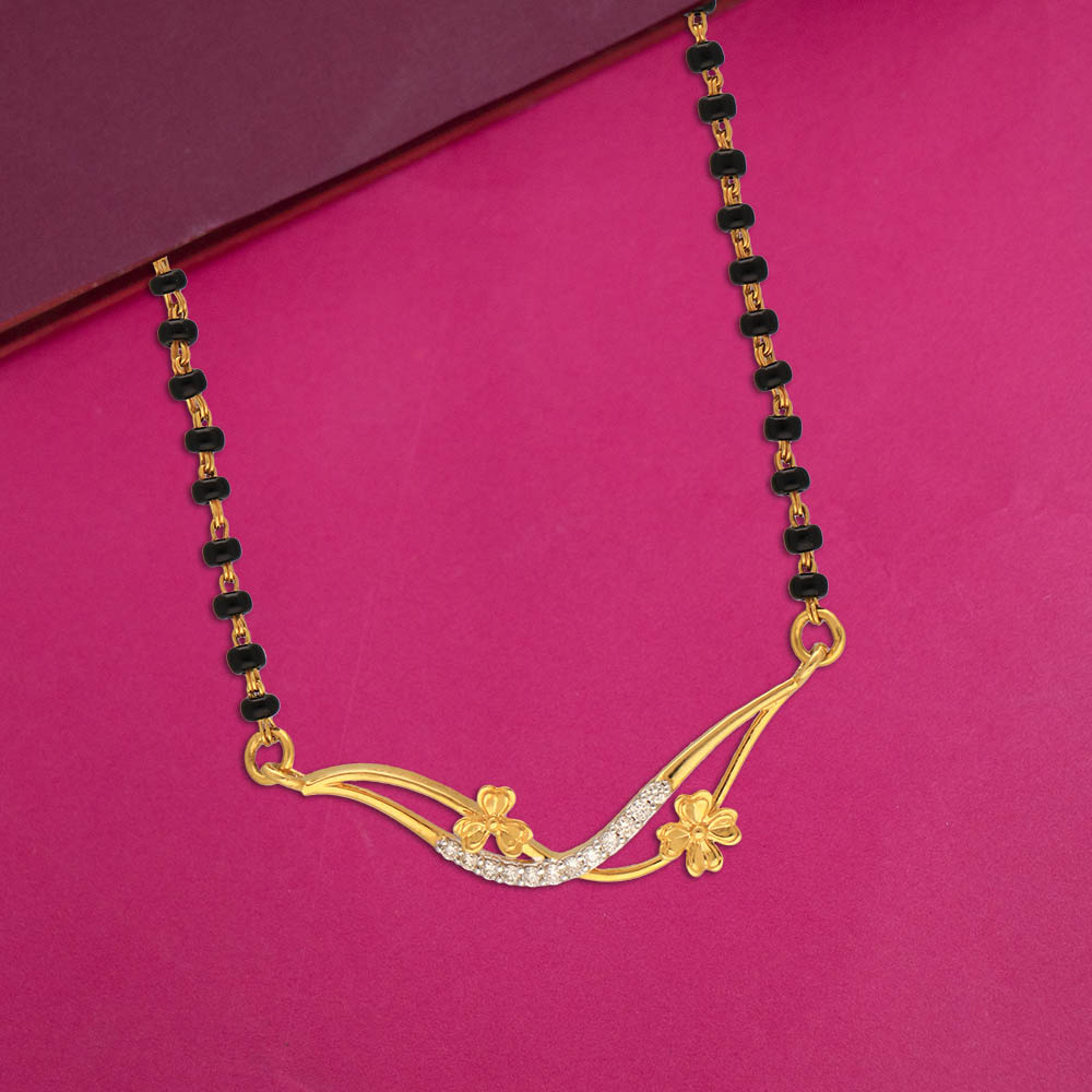 Fancy Black Beads Mangalsutra Chain - Indian Jewellery Designs