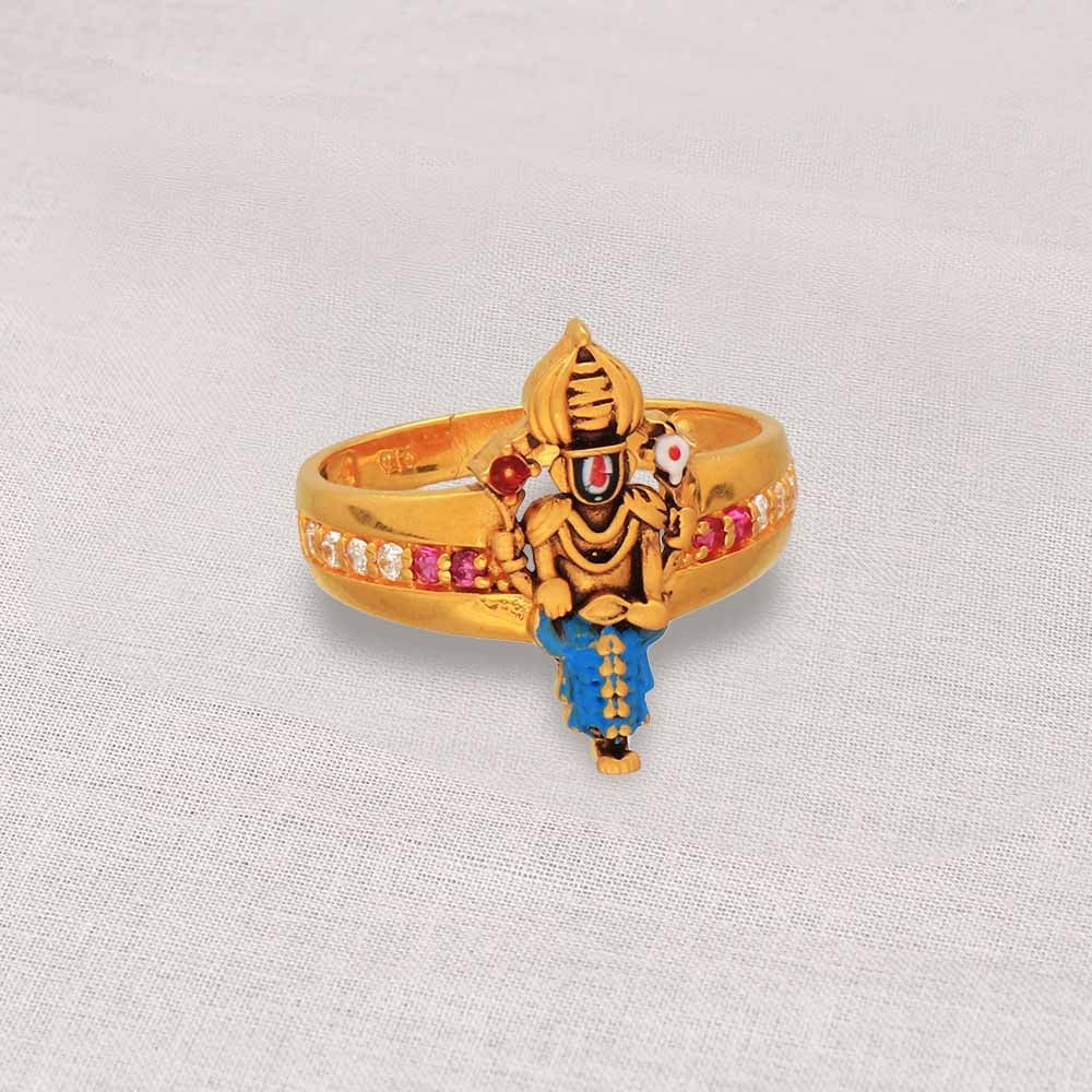 Buy Zumrut� Gold Plated Tirupati Balaji/Sri Venkateswara Swamy Good Luck  Charm Fashion Finger Ring For Women/Men at Amazon.in