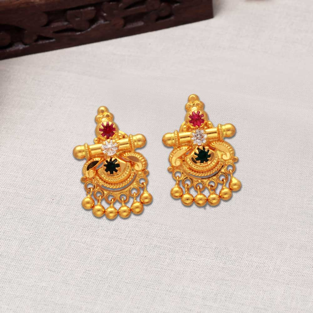 latest Gold Earrings Designs With 5 gram Weight | chandbali earrings designs  | - YouTube