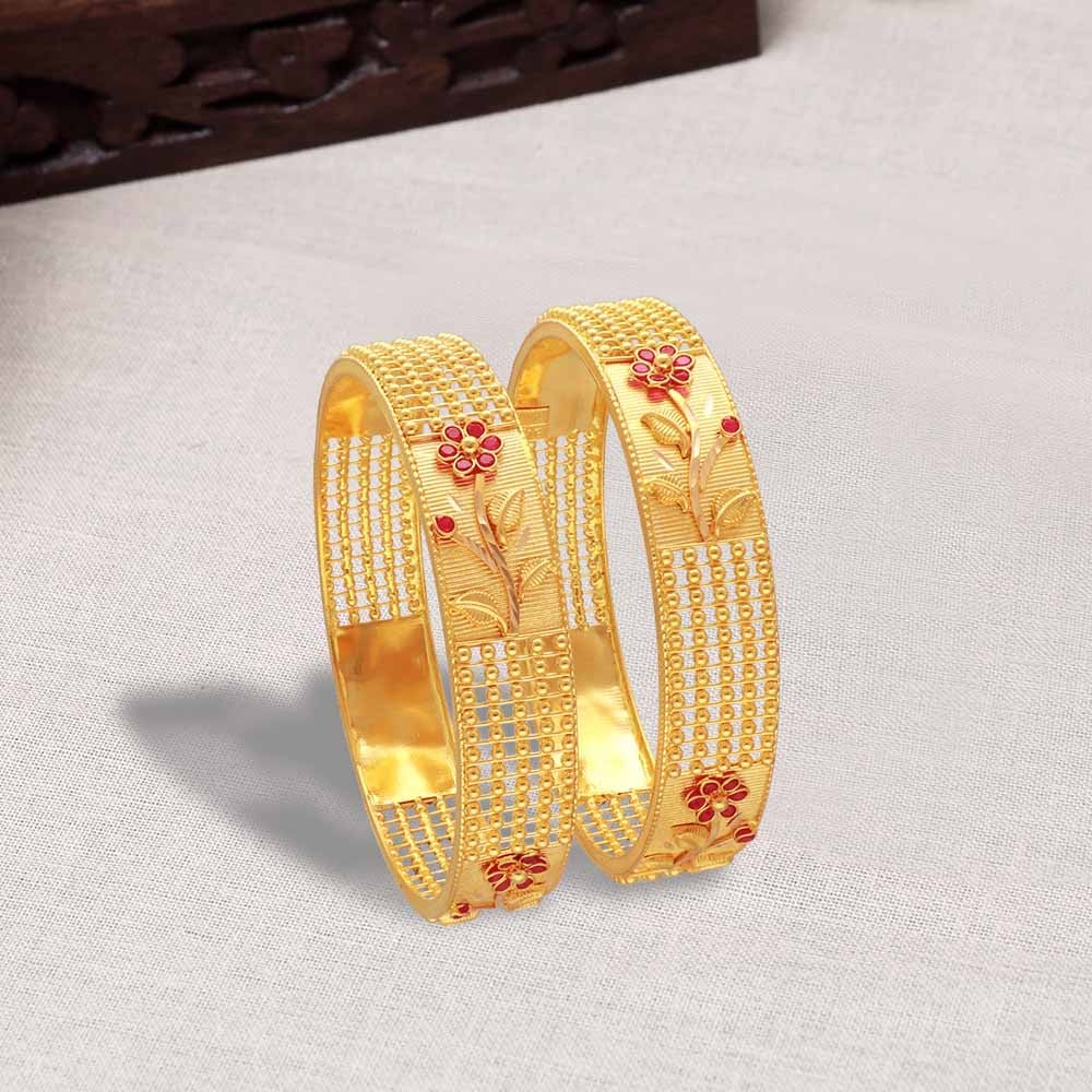 2 gold bangles in 20 grams - Dhanalakshmi Jewellers