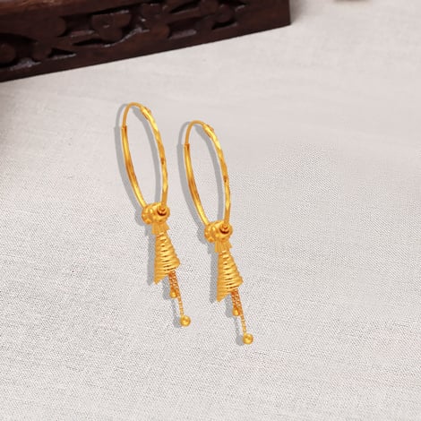 Alka 22KT Gold Hoop Earrings Jewellery India Online - CaratLane.com