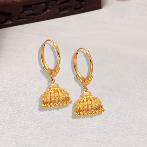 22K Gold Hoop Earrings (Ear Bali) For Baby - 235-GER13908 in 0.650 Grams