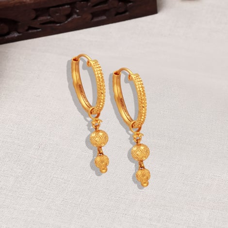Simple Ladies Round Gold Earring at Rs 4200/gram in Bhilwara | ID:  27573060462