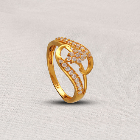 Get Yours Golden-White Stone Ring For Women By Bindhani