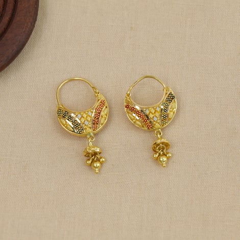 Diamond Open Design Hoop Earrings, .50 Inch, 14K Yellow Gold – Fortunoff  Fine Jewelry