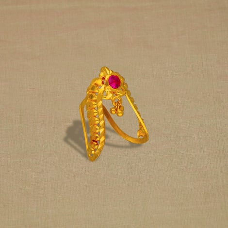 Attractive AD Stones Star V Shaped Vanki Ring - South India Jewels