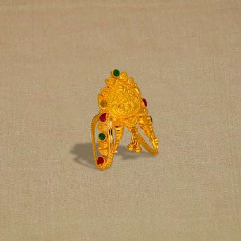 Multi Colour Ganesha 22K Gold Ring | G.Rajam Chetty And Sons Jewellers