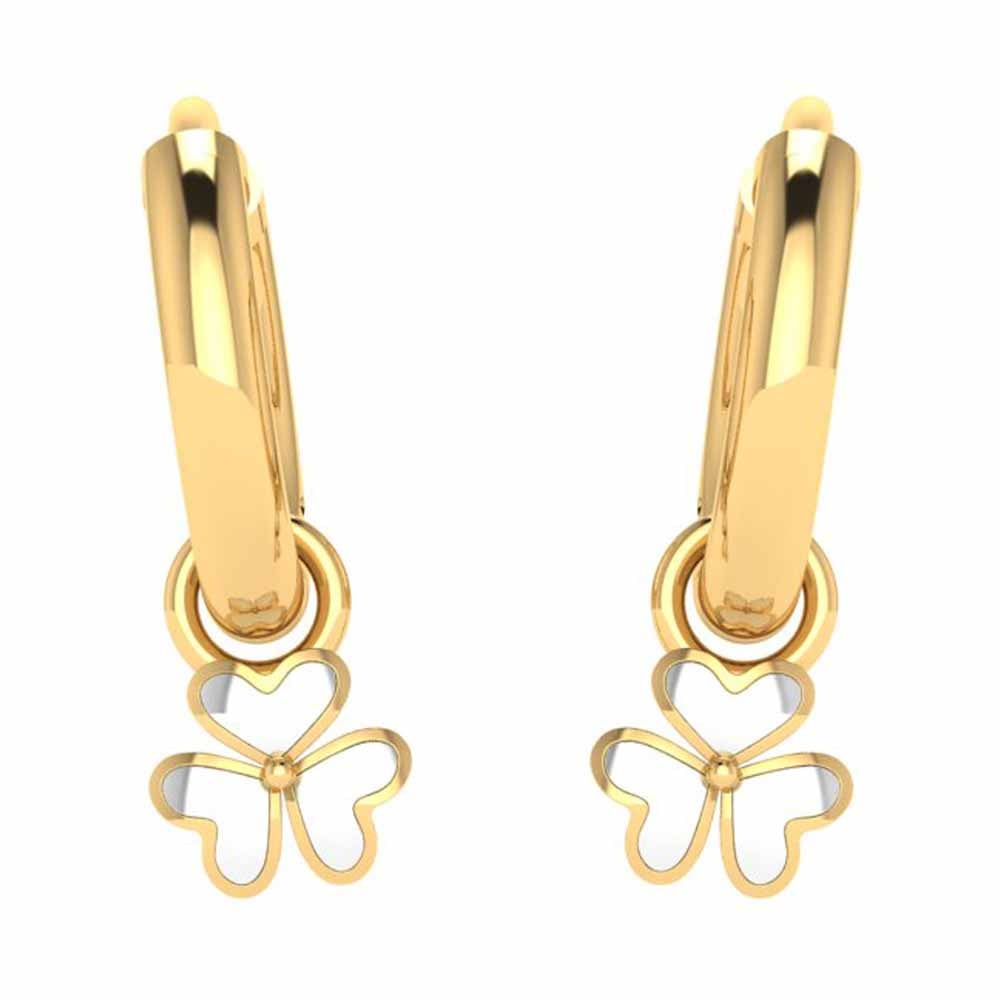Multi & Gold Pure Gold Hook Earrings | Sakhi Fashions – sakhifashions