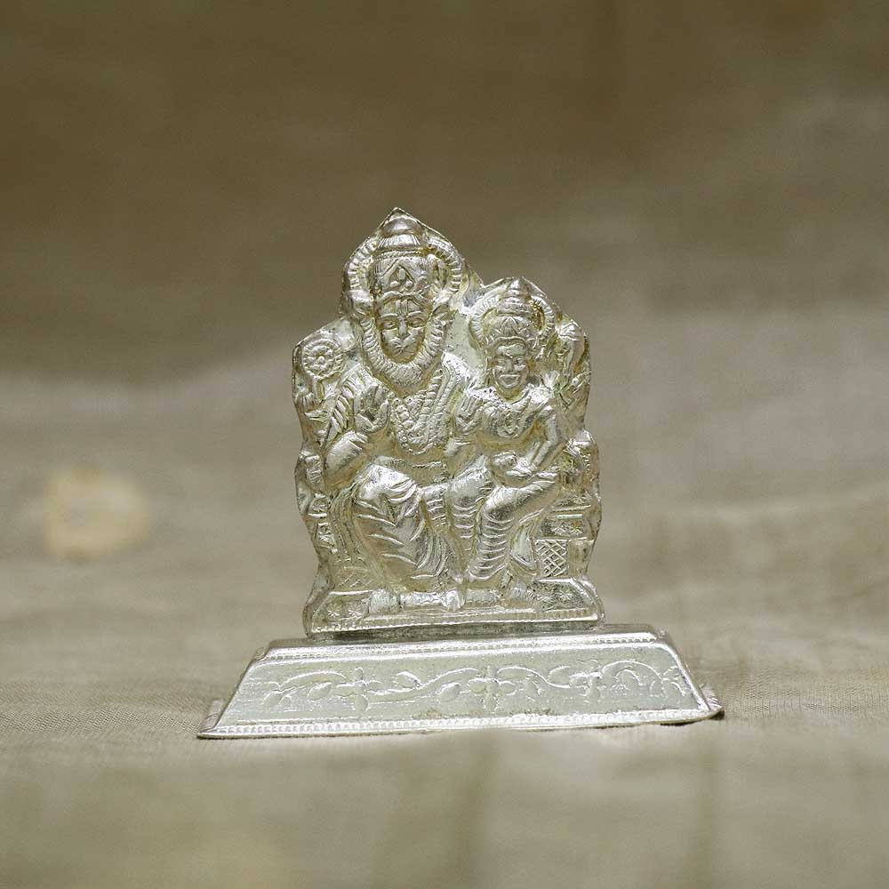 Buy Vaibhav Jewellers Silver Lord Siva Parvathi Idol 354VA7718 ...