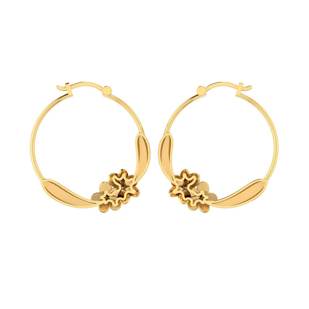 New Yellow Gold Round Screw Design Stud Earrings – Jacob James