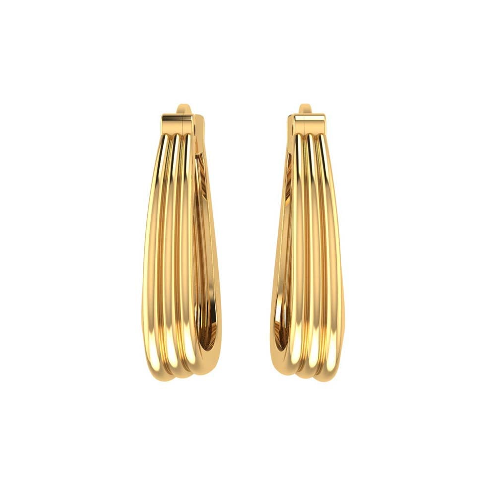 Sleek Gold Hoop Earrings | Fashionable Gold Hoop Earrings | CaratLane