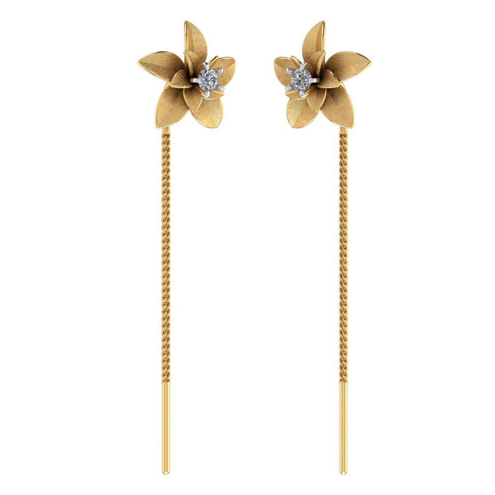 24k Or 14k Gold|14k Gold Filled Flower Stud Earrings For Women - Wedding &  Party Jewelry