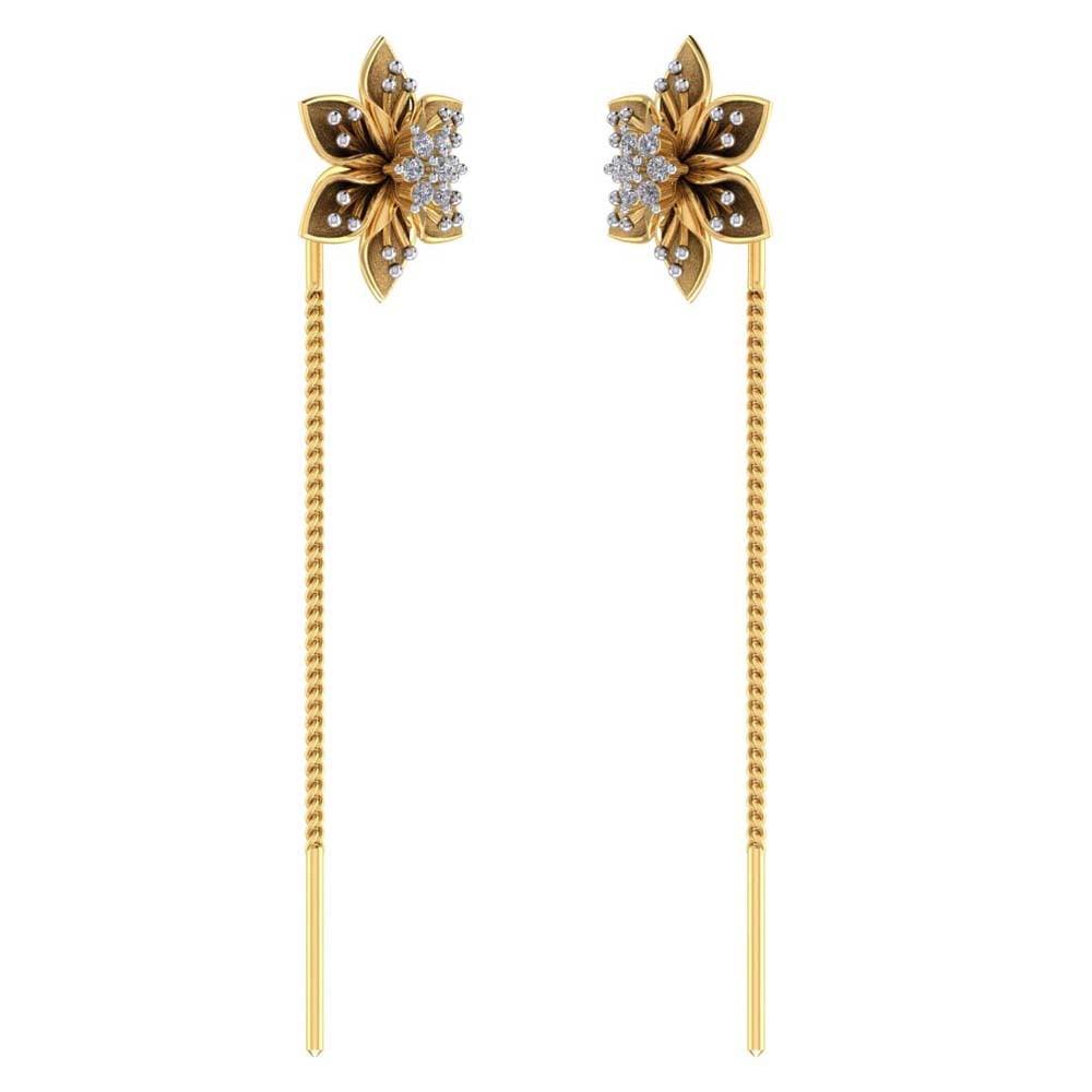 Buy Dangling Multipearls Gold Plated Sterling Silver Sui Dhaga Earrings by  Mannash™ Jewellery