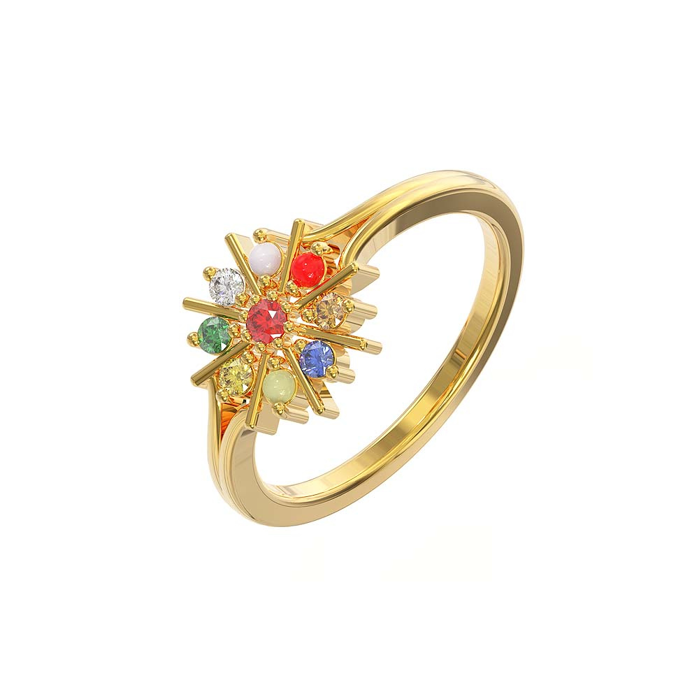 Latest Navratna Gold Ring Design with Weight and Price #justfashion -  YouTube