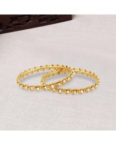 16VJ4884 | Vaibhav Jewellers 22K Plain Gold Fancy Bangles 16VJ4884