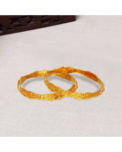 16VJ8990 | Vaibhav Jewellers 22K Plain Gold Dubai Bangles 16VJ8990