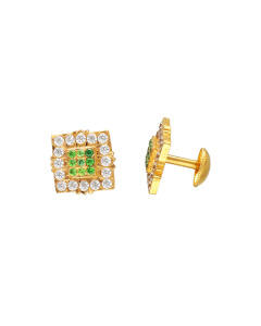 73VH3141 | Vaibhav Jewellers 22K Semi Precious Gold Gatti Cheta Studs 73VH3141