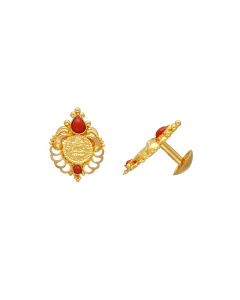 77VI5599 | Vaibhav Jewellers 22K Plain Gold Bangalore Studs 77VI5599