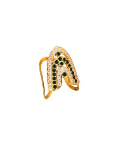 94VH2216 | 22Kt Gold Semi Precious Gatticheta Design Ladies Vanki Ring 94VH2216